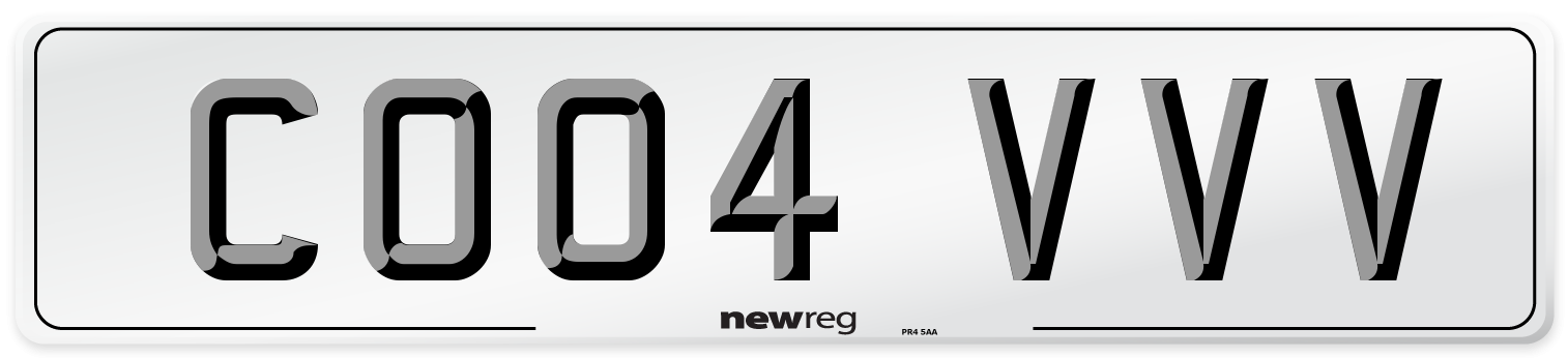 CO04 VVV Number Plate from New Reg